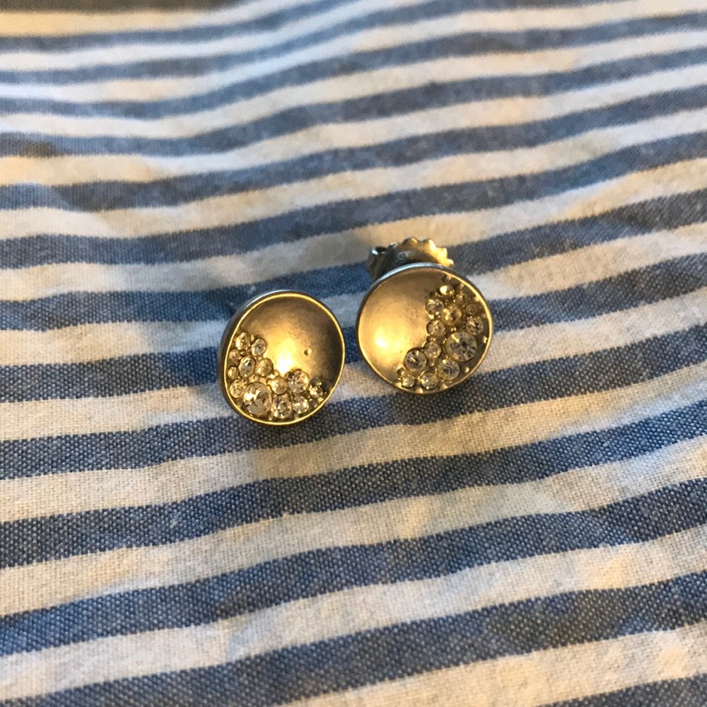 Lia Sophia silver stud earrings